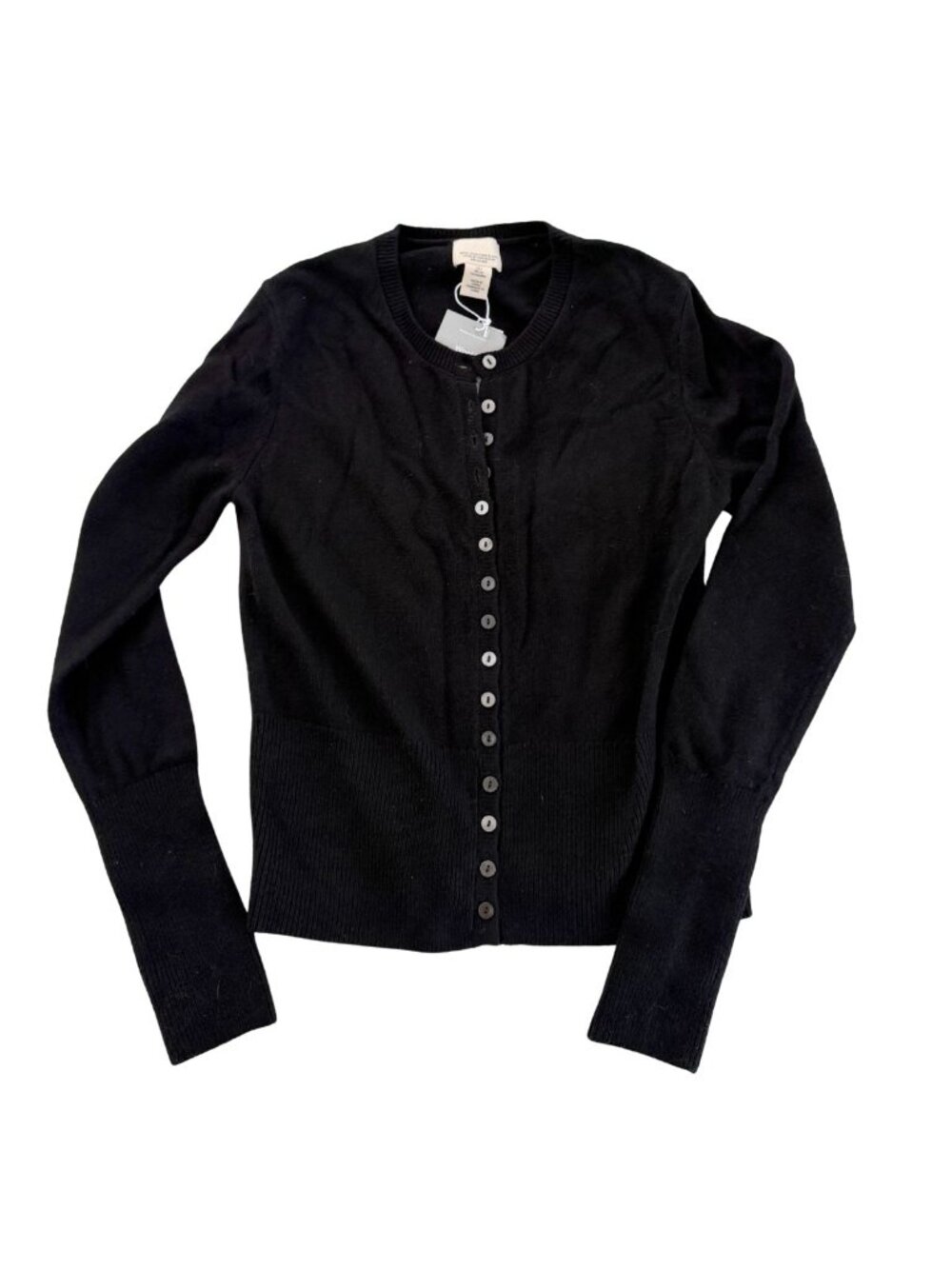H&M Premium Selection Black Wool Cashmere Blend Button Down Cardigan Sweater Sm